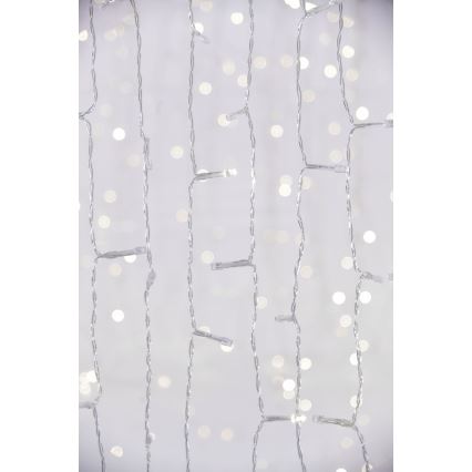 LED kültéri függöny CURTAIN 480xLED/8,4W/230V 3x3 m IP44 hideg fehér