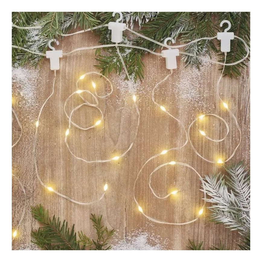 LED kültéri füzér 54xLED/8 funkciós 6,7x0,7m IP44 meleg fehér