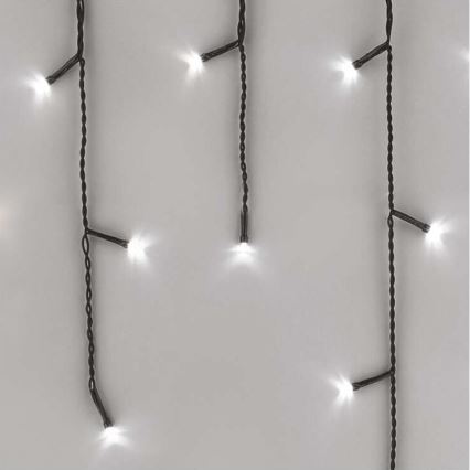 LED kültéri füzér, 600 db LED, 8 üzemmód, 15 m, IP44, hideg fehér