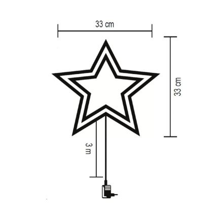 LED Kültéri karácsonyi ablakdísz 35xLED/230V IP44 meleg fehér/csillag