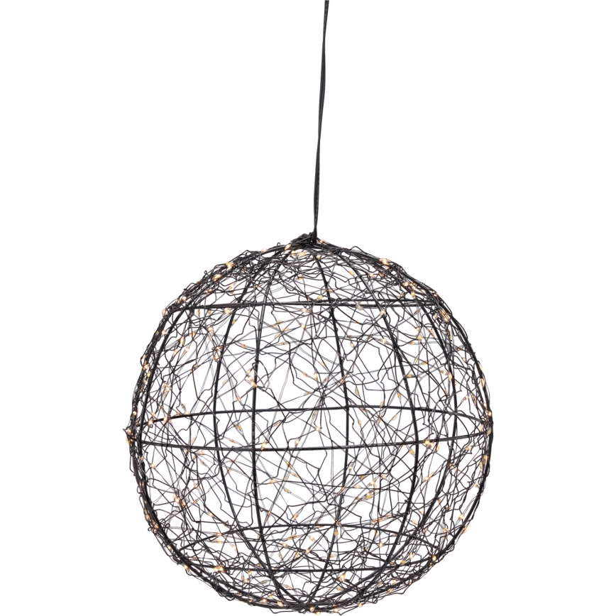 LED kültéri karácsonyi dekoráció 300×LED/230V átm. 25 cm IP44 meleg fehér gömb/fekete