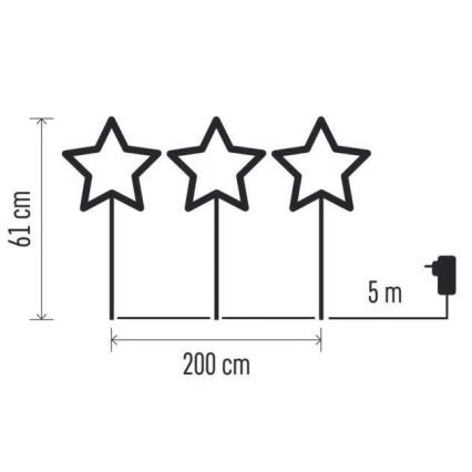 LED Kültéri karácsonyi dekoráció 402xLED/3,6W/4,5/230V IP44 meleg fehér