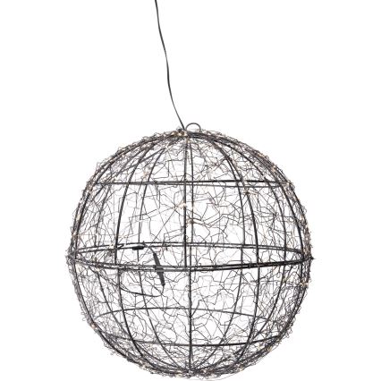 LED kültéri karácsonyi dekoráció 500xLED/230V átm. 35 cm IP44 meleg fehér gömb/fekete