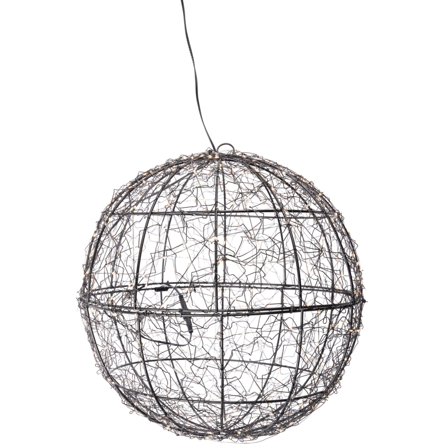 LED kültéri karácsonyi dekoráció 500xLED/230V átm. 35 cm IP44 meleg fehér gömb/fekete