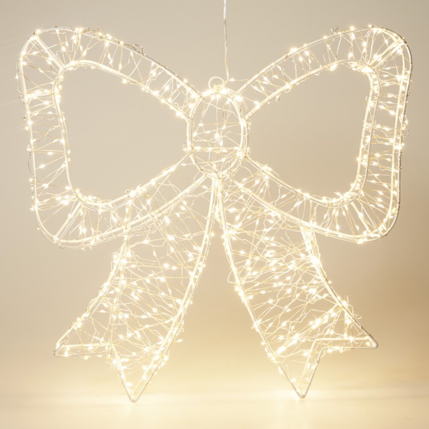 LED kültéri karácsonyi dekoráció 720xLED/6W/230V 46 cm IP44 meleg fehér masni/fehér