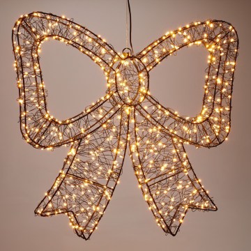 LED kültéri karácsonyi dekoráció 720xLED/6W/230V 46 cm IP44 meleg fehér masni/fekete