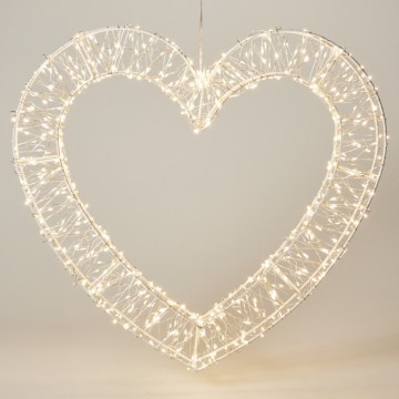 LED kültéri karácsonyi dekoráció 720xLED/6W/230V 46 cm IP44 meleg fehér szív/fehér