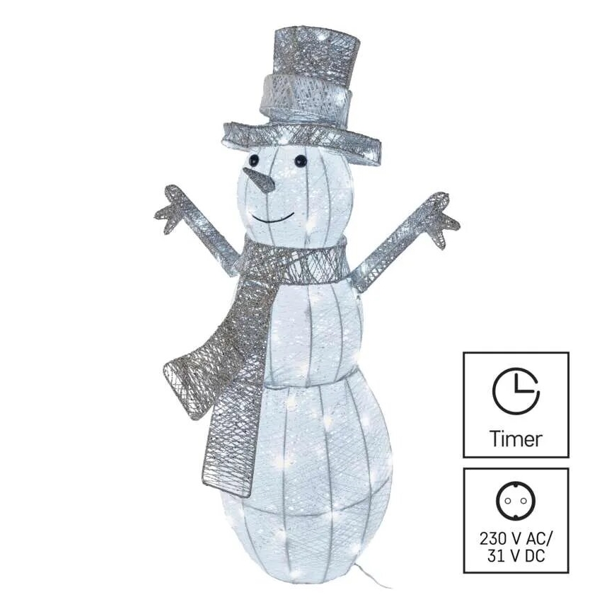LED kültéri karácsonyi dekoráció 80xLED/3,6W/230V IP44 82 cm hóember