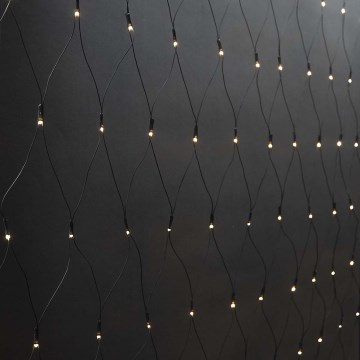 LED kültéri karácsonyi fényfüggöny 160xLED/7 funkció 5m IP44 meleg fehér