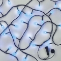 LED kültéri karácsonyi fényfüzér, 100 LED, 10 m, IP44, kék