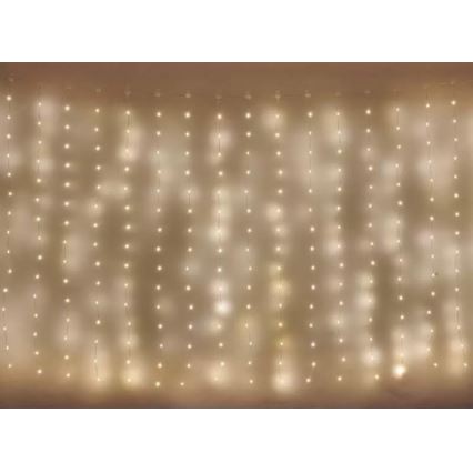 LED kültéri karácsonyi fényfüzér 300xLED/8 üzemmód 5,9 m IP44 meleg fehér