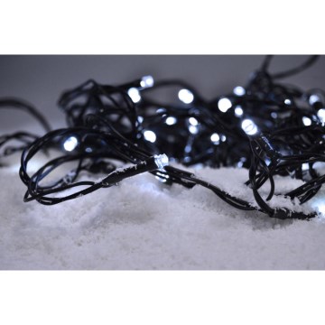 LED kültéri karácsonyi fényfüzér 500xLED/8 üzemmód IP44 55m hideg fehér