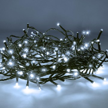 LED kültéri karácsonyi fényfüzér 50xLED/8 üzemmód 8m IP44 hideg fehér