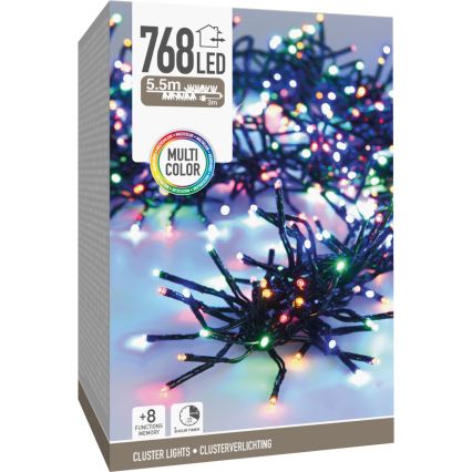LED kültéri karácsonyi fényfüzér 768xLED/230V/8 funkció 8,5 m IP44 többszínű