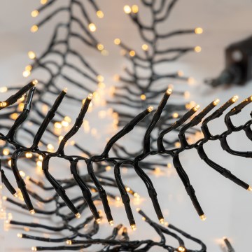 LED kültéri karácsonyi fényfüzér CLUSTER 1512xLED/8 funkció 17 m IP44 meleg fehér