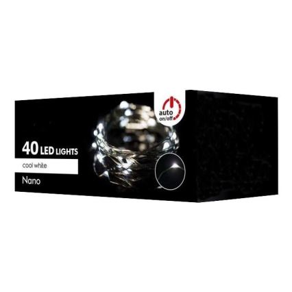 LED Kültéri karácsonyi fénylánc 4 m 40xLED/2,4W/230V IP44