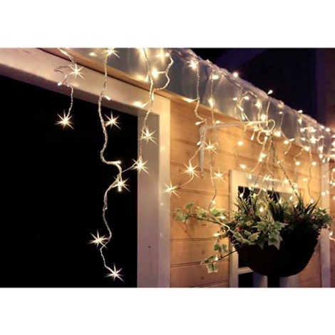 LED Kültéri karácsonyi függöny 120xLED/8 funkció 9m IP44 meleg fehér