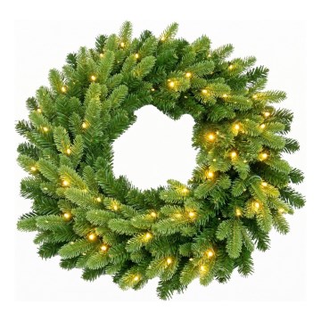 LED kültéri karácsonyi koszorú 50xLED/3xAA 8 üzemmód átm. 60 cm meleg fehér