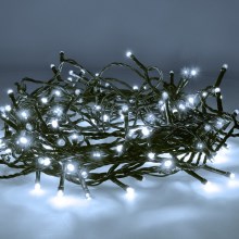 LED Kültéri karácsonyi lánc 100xLED/8 funkció 13m IP44 hideg fehér