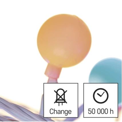 LED Kültéri karácsonyi lánc 40xLED/9m IP44 többszínű