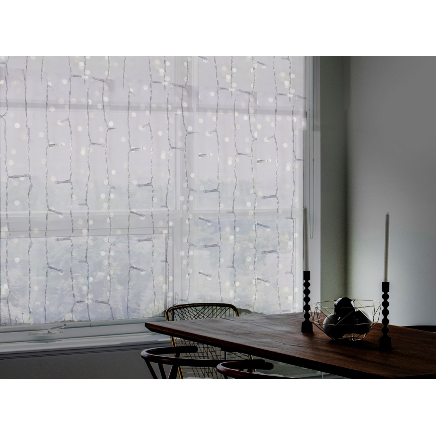 LED Kültéri karácsonyi lánc CURTAIN 480xLED/8,4W/230V 3x3 m IP44 hideg fehér