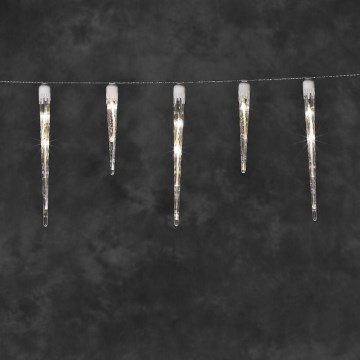 LED Kültéri karácsonyi lánc ICICLE 3,75 m 16xLED/230V/24V IP44 3000K
