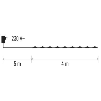 LED Kültéri karácsonyi lánc NANO 40xLED/2,4W/230V IP44 4 m