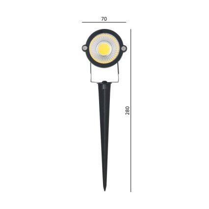 LED kültéri lámpa BLAKE LED/5W/230V 4000K IP65 fekete