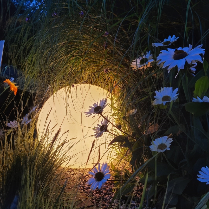 LED Kültéri lámpa GLOBO 1xE27/9W/230V átm. 30 cm IP44