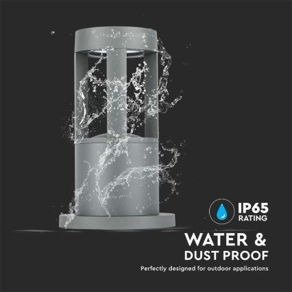 LED Kültéri lámpa LED/10W/230V 25cm 3000K IP65 szürke