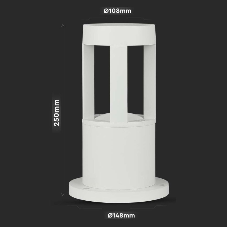 LED Kültéri lámpa LED/10W/230V 25cm 6400K IP65 fehér