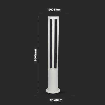 LED Kültéri lámpa LED/10W/230V 80cm 3000K IP65 fehér