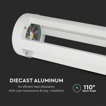 LED Kültéri lámpa LED/10W/230V 80cm 6400K IP65 fehér