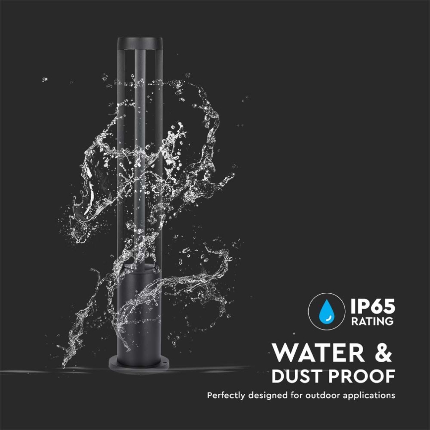 LED Kültéri lámpa LED/10W/230V 80cm 6400K IP65 fekete