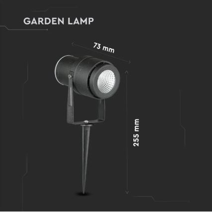 LED Kültéri lámpa LED/12W/230V 3000K fekete IP65