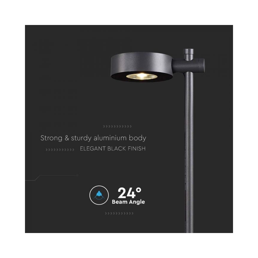 LED kültéri lámpa LED/7W/230V 4000K IP65 fekete 102 cm