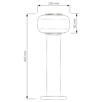 LED kültéri lámpa MALAGA LED/12W/230V 40 cm IP44 fekete