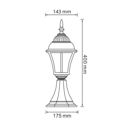 LED Kültéri lámpa PARIS 2 1xE27/4,9W/230V