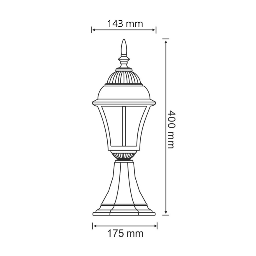 LED Kültéri lámpa PARIS 2 1xE27/4,9W/230V