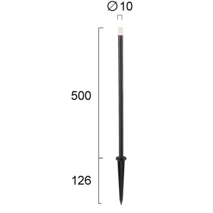 LED kültéri lámpatest BAR LED/1W/24V IP65 fekete