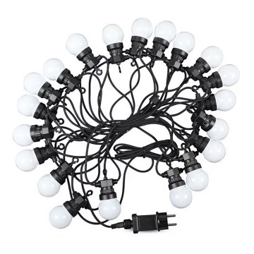 LED Kültéri lánc STRING 10m 20xLED/0,5W/230V IP44 3000K