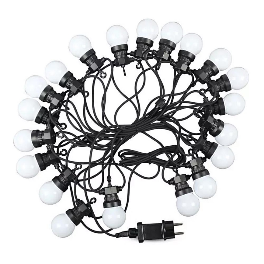 LED Kültéri lánc STRING 10m 20xLED/0,5W/230V IP44 3000K