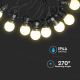 LED Kültéri lánc STRING 10m 20xLED/0,5W/230V IP44 6000K