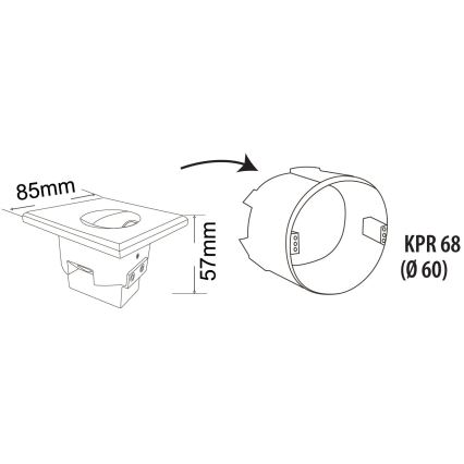 LED Kültéri lépcsőmegvilágító DECENTLY LED/1,5W/230V 3000/4000/6000K IP44