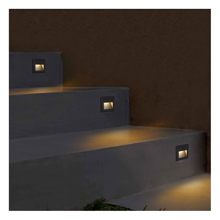 LED Kültéri lépcsőmegvilágító Q7 LED/3W/230V IP44