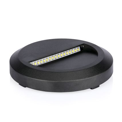 LED Kültéri lépcsővilágító LED/2W/230V IP65 4000K fekete