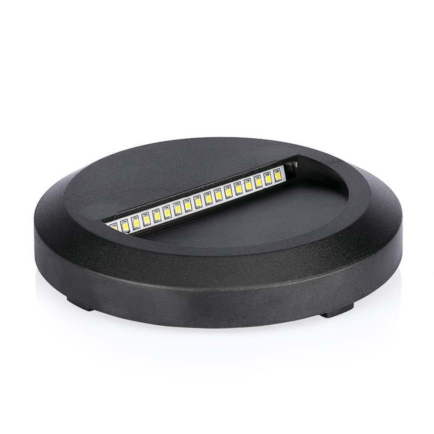 LED Kültéri lépcsővilágító LED/2W/230V IP65 4000K fekete