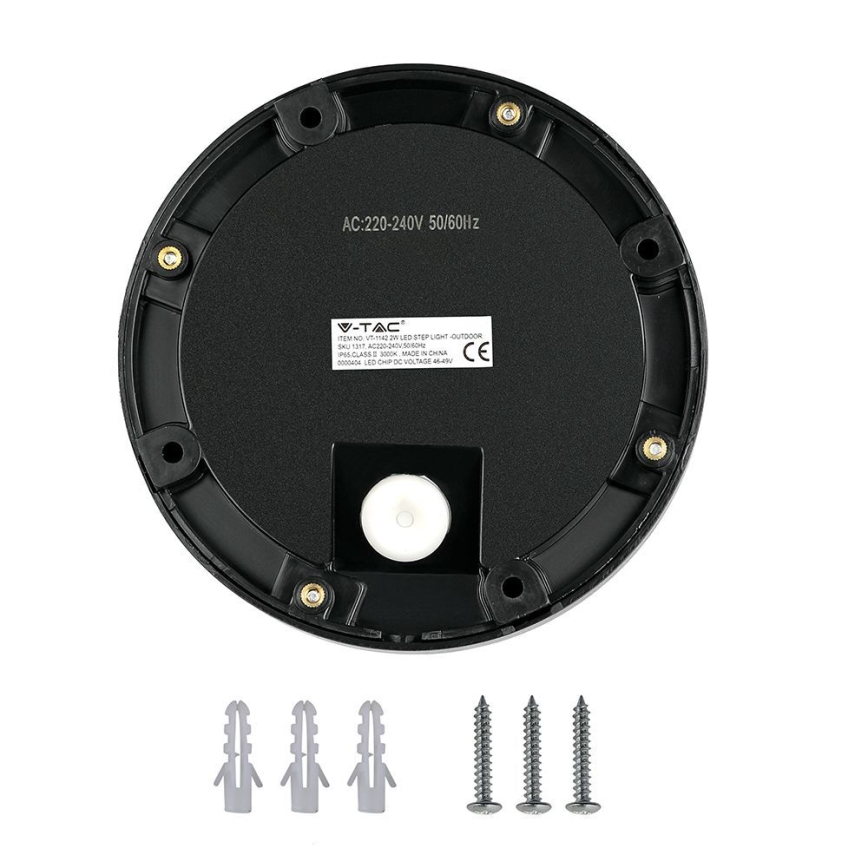 LED Kültéri lépcsővilágító LED/2W/230V IP65 4000K fekete