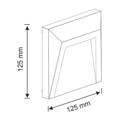 LED Kültéri lépcsővilágító HOLDEN LED/1W/230V IP65 antracit