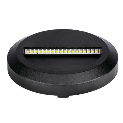 LED Kültéri lépcsővilágító LED/2W/230V IP65 3000K fekete
